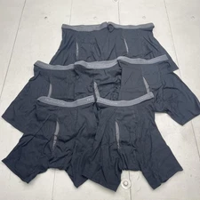 Fruit of the Loom Boxer Briefs Mens Small Black Gray 7 Pack Tagless Cotton Mesh