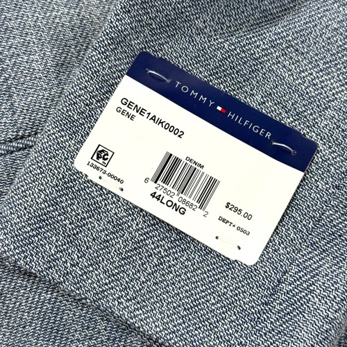 NWT Tommy Hilfiger Gene Blazer Mens Size 44L Blue Denim Sport Coat - $295 - Picture 6 of 14