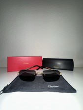 Cartier CT0460S 001 Gold Sunglasses Santos Ne...