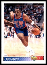 Mark Aguirre 1992-93 Upper Deck  () #147 Pistons NBA READ FREE SHIP AutographDen