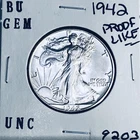 1942 BU GEM LIBERTY WALKING SILVER HALF UNC MS+++ U.S. MINT RARE COIN 9203