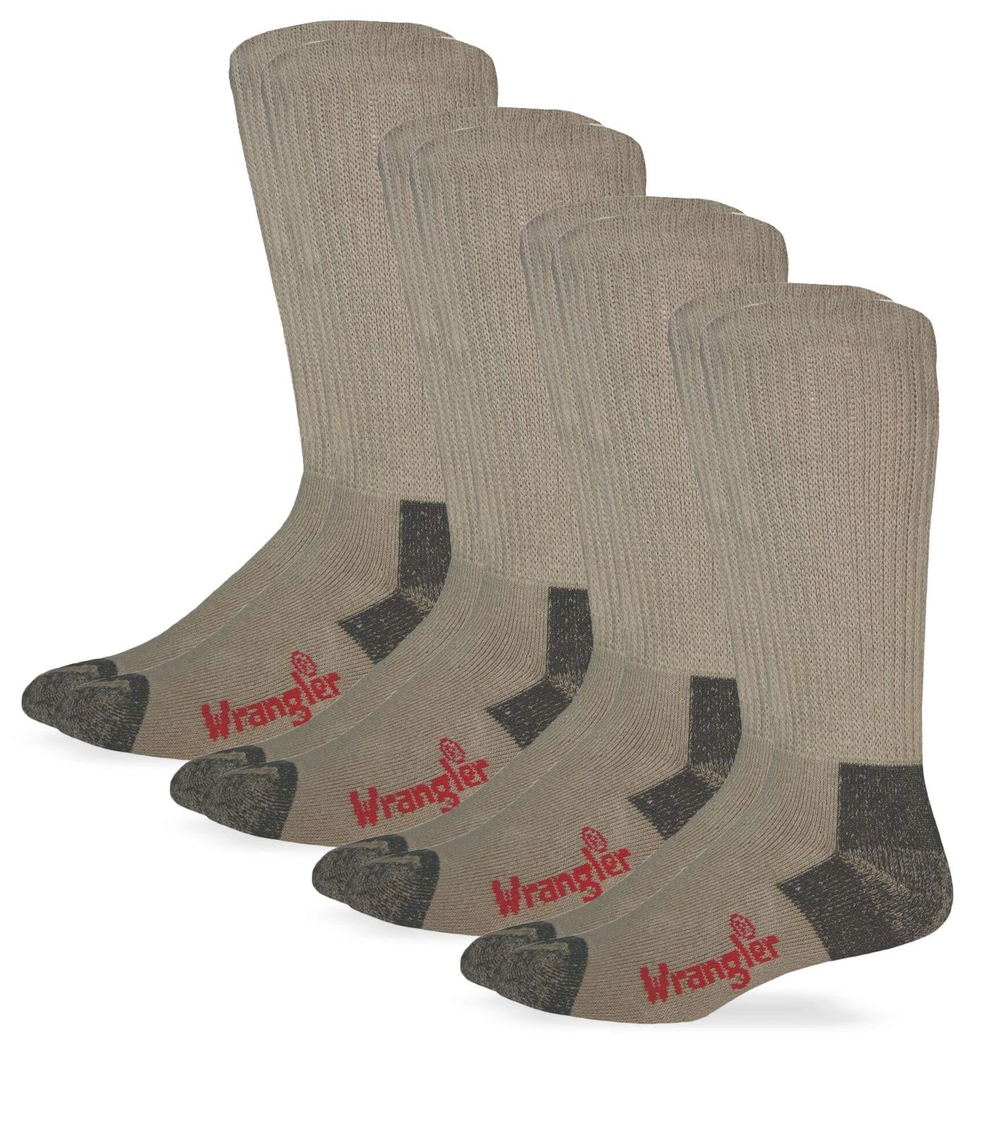 Riggs Men's Non-Binding Boot Work Cotton Cushion Smooth Toe Socks 4 Pair Pack...