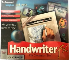 Vintage 1997 Handwriter 6” x 9” tablet Graphics Creativity tool Windows 95/NT 