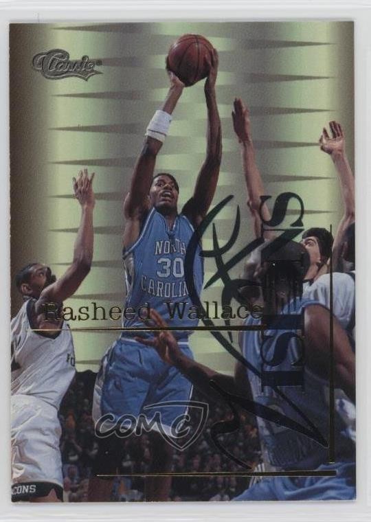 1995 Classic Visions Rasheed Wallace #4 Rookie RC 0q3