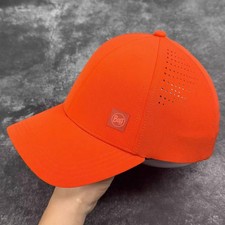 Buff Summit Cap Baseball Fitted Curved Brim Orange S-M Outdoor Hat