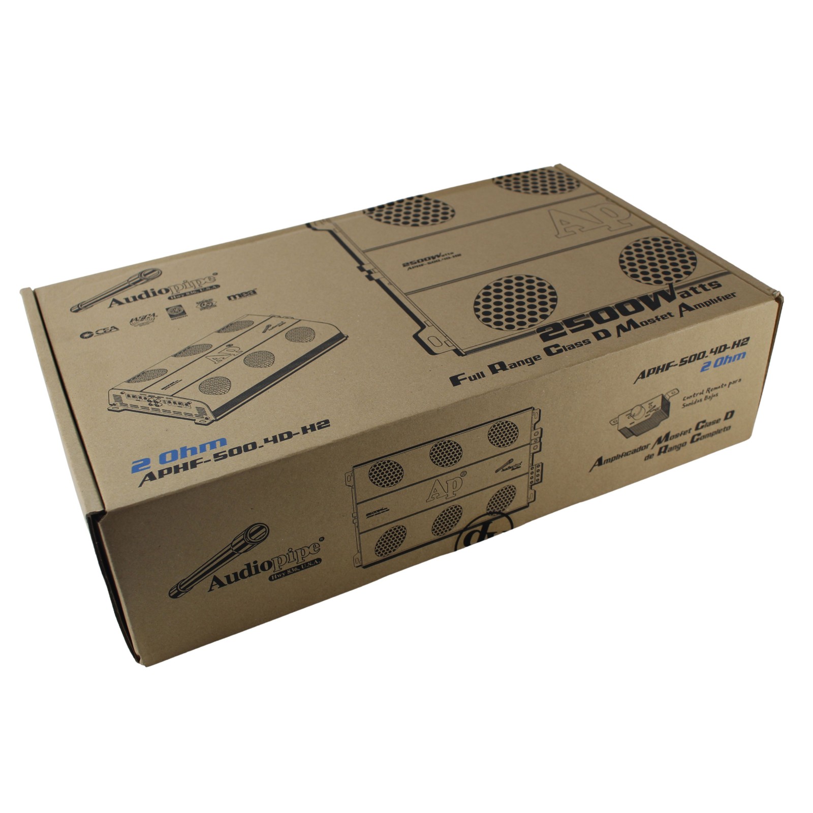 2500W 2 Ohm 4-Channel Class D Brazilian Amplifier Audiopipe