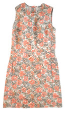 NWT GAP women summer pencil dress sleevless short flower pink cotton linen sz 2