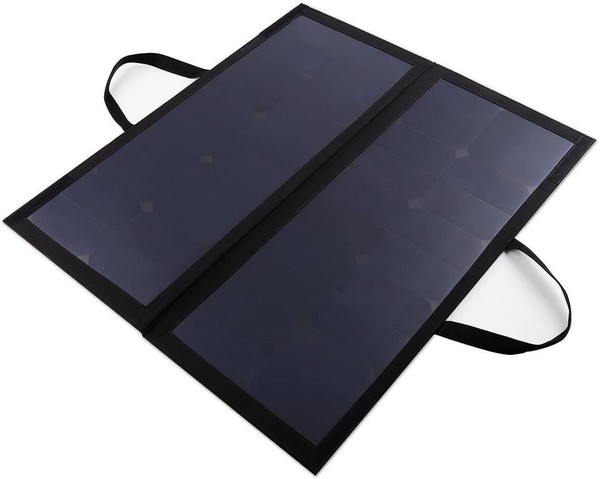 Solarpanel Solarmodul Camping 60W 12V Solarzelle Solar Panel Faltbar Tragbar-image