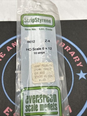 Evergreen Scale. Polystyrene. 14'' 8612 HO Scale 6 X 12 (10)