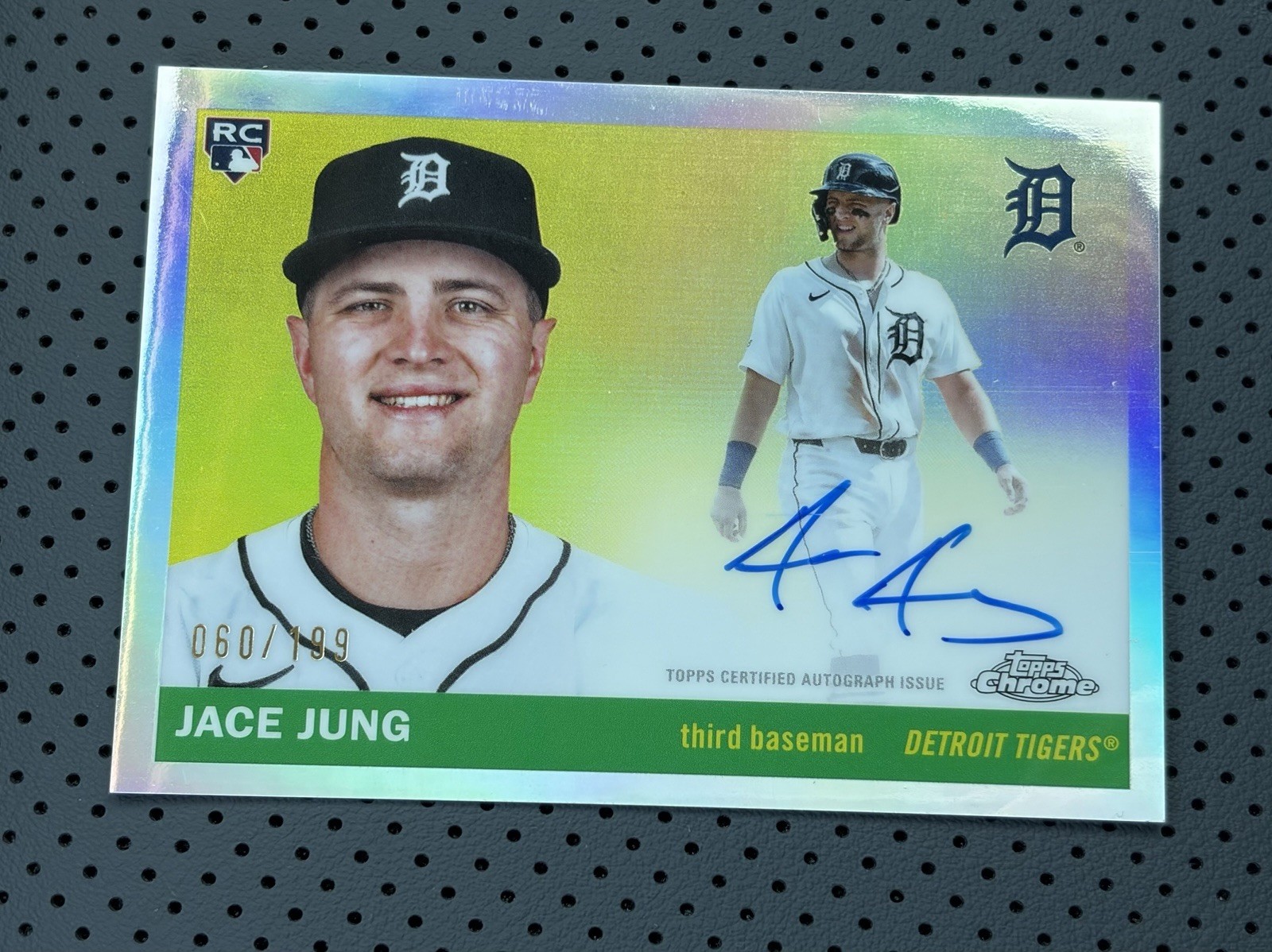 2025 Topps Chrome Platinum Auto Jace Jung RC #CPA-JJ Refractor /199 Tigers