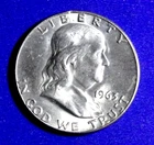 1963-P FRANKLIN HALF (1/2) DOLLAR AU/BU  "U-GRADE"  FAIR PRICE