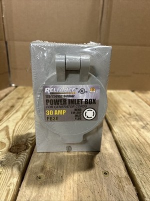Reliance Controls 30Amp Power Inlet Box NEW