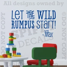 Wild Rumpus Start Where The Wild Things Are Quote Vinyl Wall Decor Decal Sticker