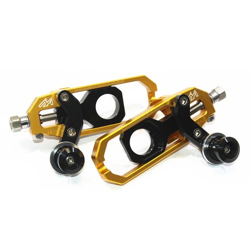 MAD-MOTO For APRILIA RSV4 2009-2014 Chain Adjuster Tensioner With Spools GOLD - Picture 5 of 8