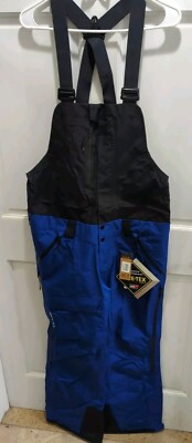 $594 Dakine Stoker Gore-tex 3L Bibs Men's Size Medium Blue Black Ski Snow Pants