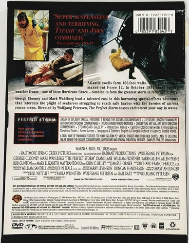  The Perfect Storm (DVD, 2007) George Clooney, Mark Wahlberg  - Foto 2 di 3