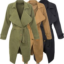 Damen Trenchcoat Mantel Damen Blogger Übergangs Jacke Damenjacke D-302 S-L