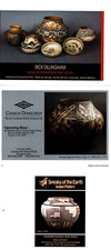 1993 AMERICAN INDIAN POTTERY PRINT AD LOT OF 3, ZUNI, GALLERY EXHIBIT PRINT ADS