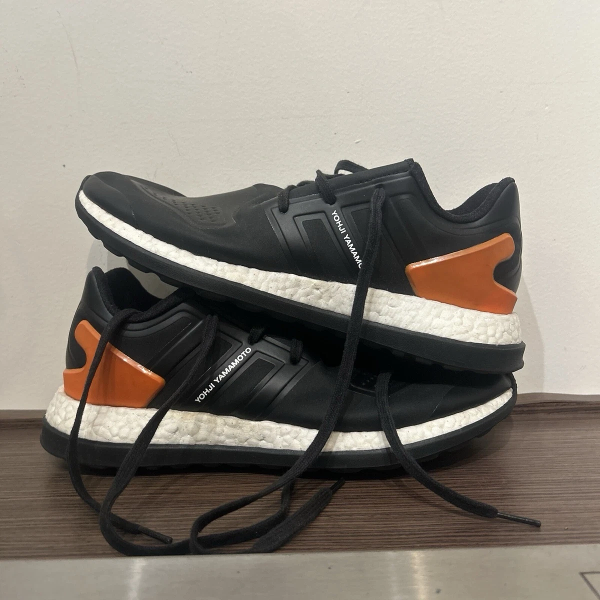 Adidas Y-3 Yohji Yamamoto Pureboost ZG Sneakers Men\'s Black/Orange Size 10.5 Adidas Y-3 Yohji Yamamoto Pureboost ZG Sneakers... | Depop main image 2