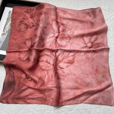 100% Mulberry Silk 21'' Scarfs For Women Lightweight Square Satin Head Bandana