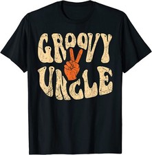 NEW Groovy Uncle 70s Aesthetic Nostalgia 1970's Retro Gift T-Shirt - MADE IN USA