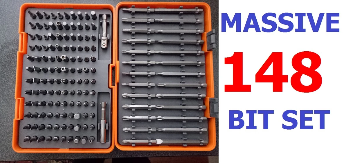 TOP QUALITY CRAFTRIGHT 148 PIECE DRIVER SCREWDRIVER BIT SET POWER TOOL CORDLESS