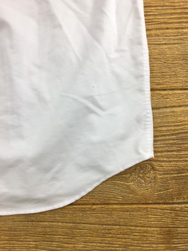 Lands End Boys Shirt Size 12 White Short Sleeve Polo Unidos Dual Language School - Picture 9 of 12