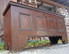 Um 1780 Barock Truhe Stollentruhe Eichentruhe Flachdeckel Hochzeitstruhe Empire