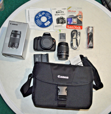 Canon EOS Rebel T5 1200D Camera - Multiple piece Bundle With Accessories New