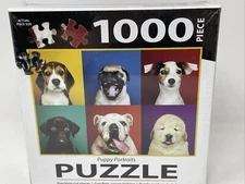 NEW CUTE Turner Licensing 1000 piece Jigsaw Puzzle Puppy Portraits Dogs Smiling!