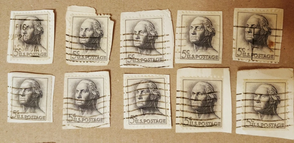US 1961-1966 Used 5c Blue George Washington Postage Stamps - Lot of 24 - Image 4 of 4