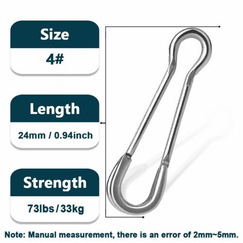 Fishing Snap Connector Hawaii Snap Stainless Steel Fishing Carabiner Quick Chang - Picture 11 of 13
