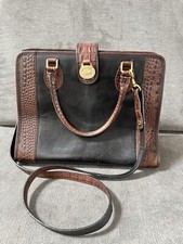 Vintage Brahmin Tuscan Collection Satchel, Croc Leather Bag