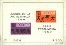 Mexique Bloc 8 neuf 1967 vorolymp. Jeux ´67, Mexique