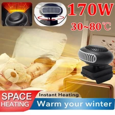 Small Space Heater 170W 2 Gears 18V Battery Operated Electric Fan Heater