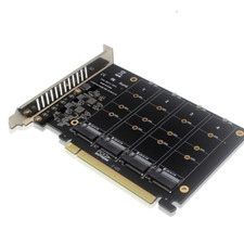 4 Port NVMe to PCIE Adapter Card M.2 NVME to PCIe X16 Adapter 4X32Gbp M Key NEW