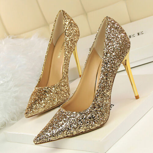 Women's Classic Stiletto Glitter Corset High Heel Party Club Wedding Pumps Shoes - Picture 46 of 73