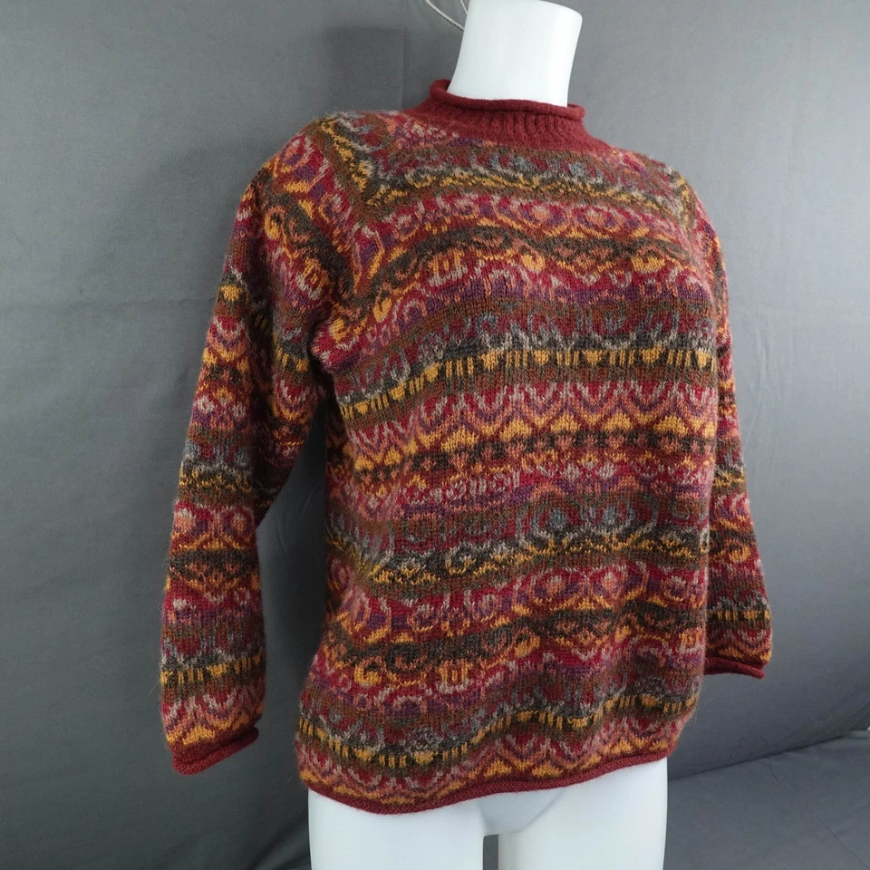 Suéter feminino pequeno alpaca tamanho grande aconchegante atemporal herança academia preppy - Imagem 2 de 4