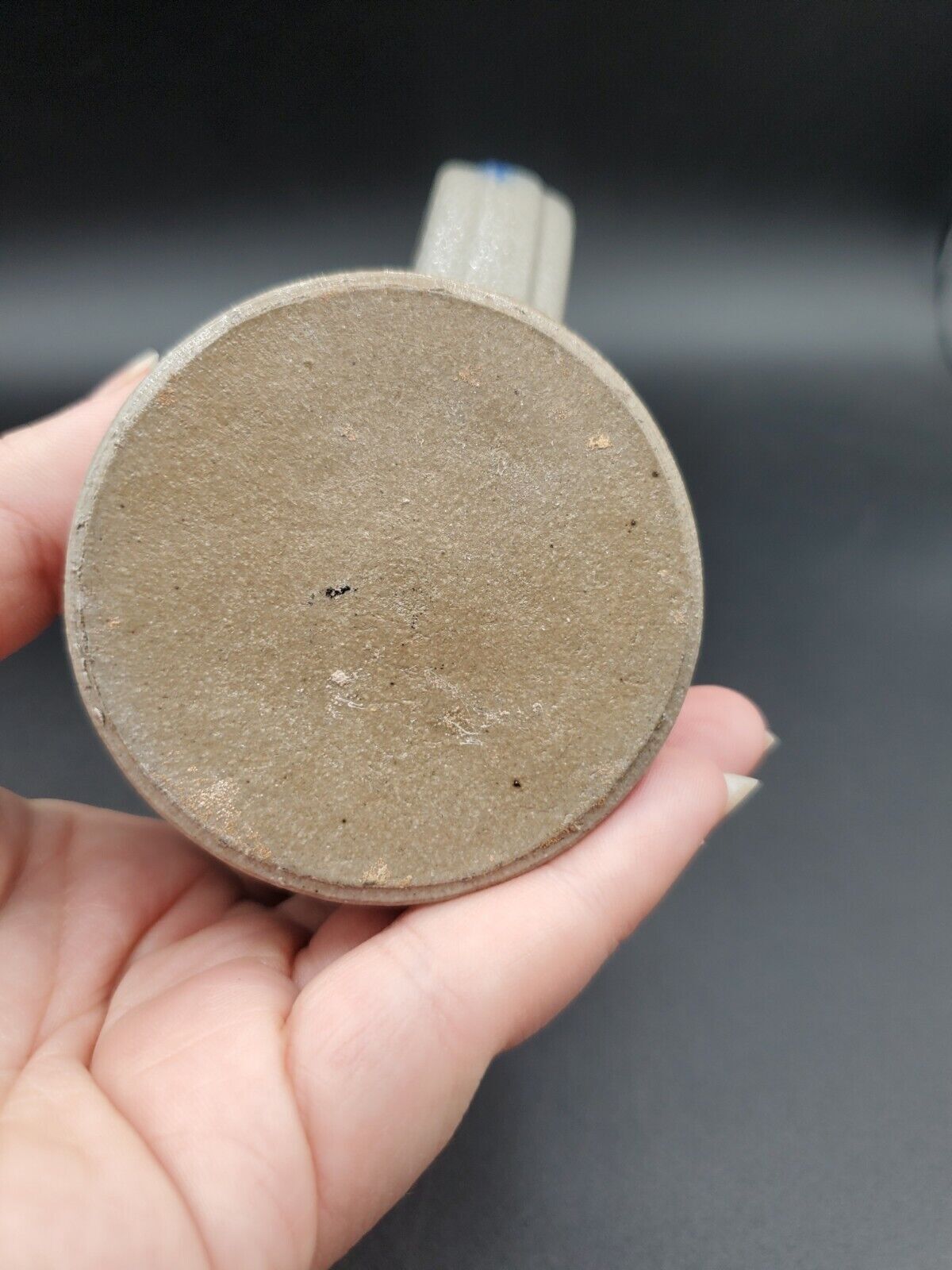 Rowe Studio Art Pottery 2001 Salt Glaze Mug Cup Apple Pumpkin? 