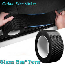 Carbon Sticker Fiber Protector Sill Scuff Cover Anti Scratch Strip Car Door Body
