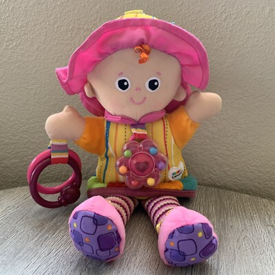 Lamaze Tomy My Friend Sensory Baby Girl Plush Doll 12  Toy with Rattle & Clip