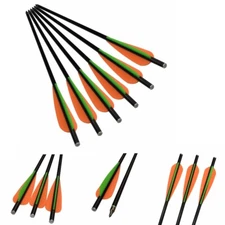 Fiber Glass Arrows Flat Nock Crossbow Bolts for Archery Outdoor Hunting 14"-18"