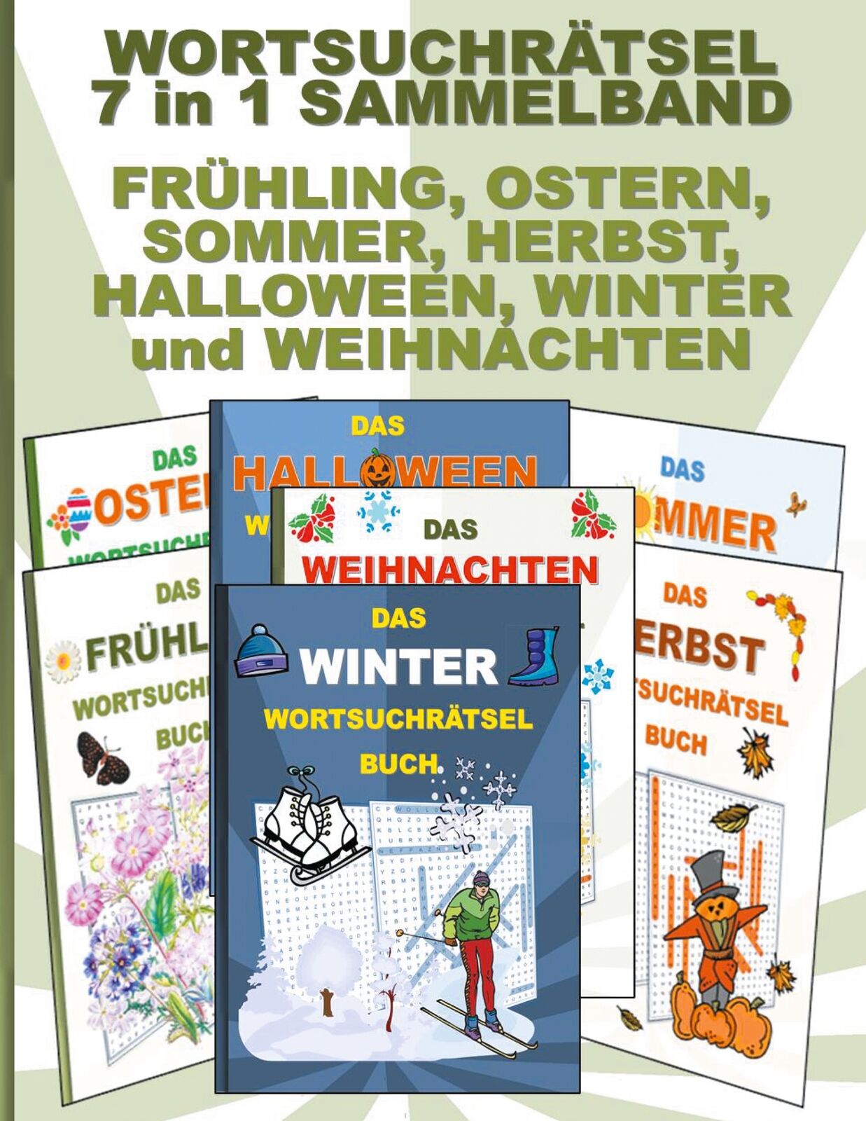Thumbnail - Wortsuchrätsel 7 In 1 Sammelband Frühling, Ostern, Sommer, Herbst,