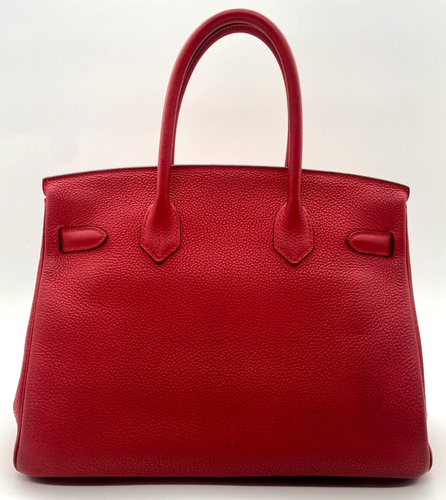 HERMÈS Birkin 30 Togo Lipstick Red Calf Leather - Gold Hardware Handbag - Picture 5 of 20