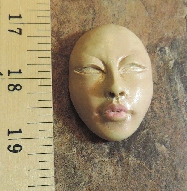 POLYMER CLAY MOLD ASIAN FACE ART ORIENTAL GEISHA ART DOLL BY LORI