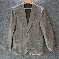 Vintage Herringbone Tweed Blazer Sport Coat Jacket Mens Boston Custom Tailored