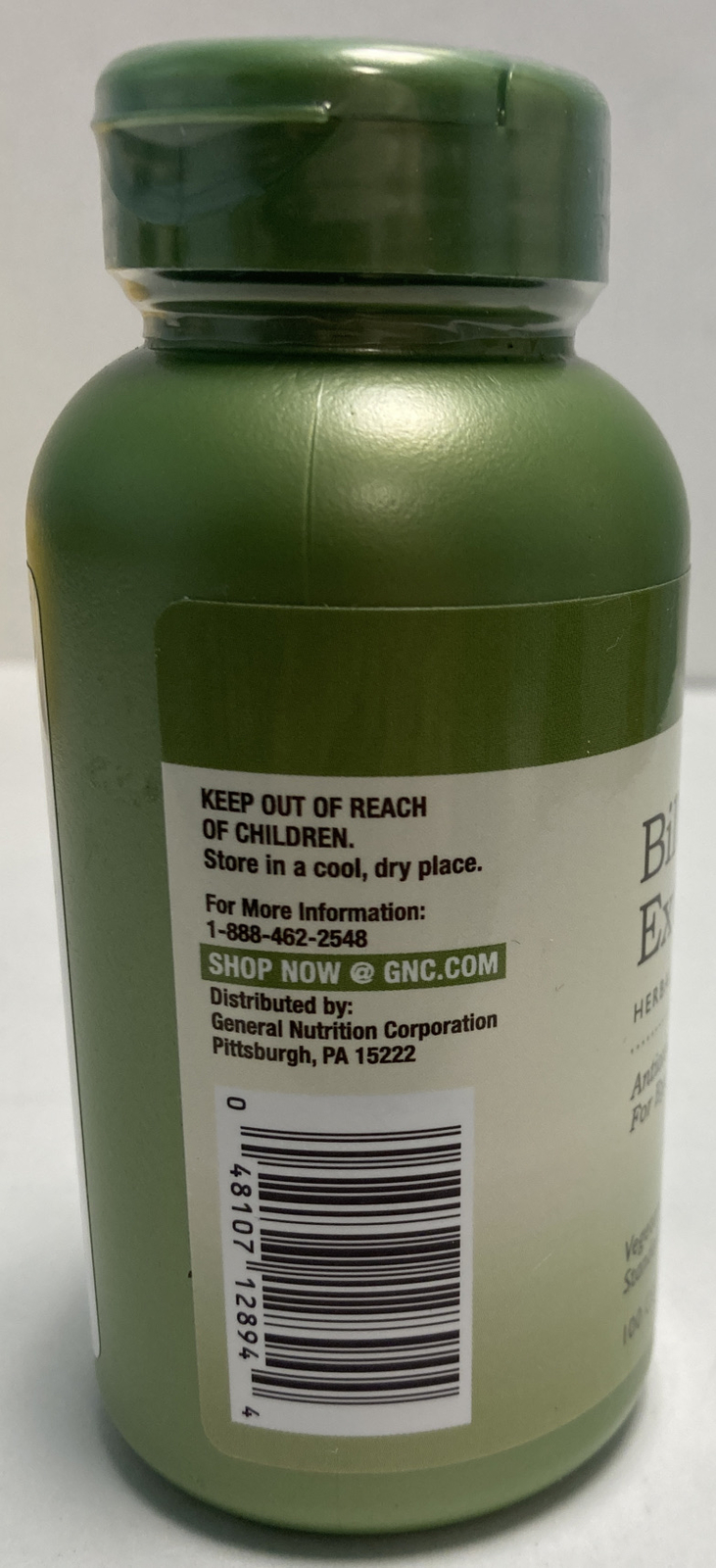 GNC Herbal Plus Bilberry Extract 60mg 100 Caps for sale online eBay