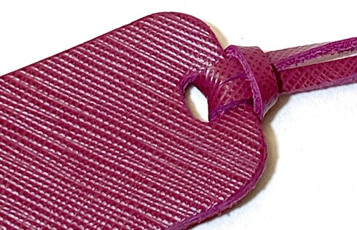 Leather Bookmark Saffiano Light Purple Leather With Claret Suede Backing Uk - Picture 3 of 3