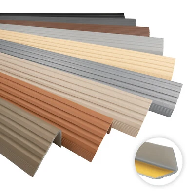 PROFIPVC Nez de marche profil d’angle PVC autoadhésif 41x25mm antidérapant 70-200cm