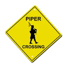 Yellow Aluminum Crossing Sign Piper Cross Xing Diamond Street Signal